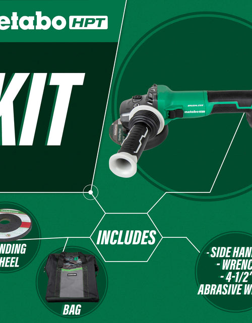 Load image into Gallery viewer, Metabo HPT G3612DVEQ6M 36V MultiVolt™ 4-1/2" Disc Angle Grinder, Slide Switch (Tool Body Only)
