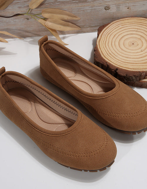 Load image into Gallery viewer, Women’s Low-Cut Round Toe Loafers – Slip-On Flat Casual Shoes
