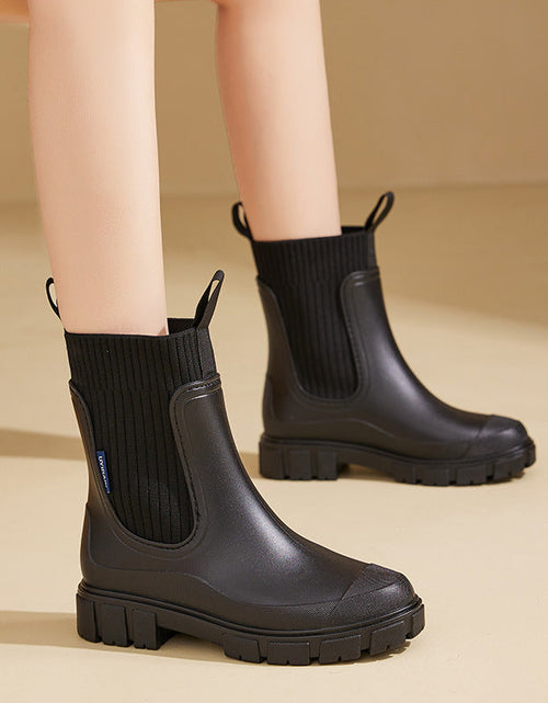 Load image into Gallery viewer, Women’s Waterproof Height-Increasing Rain Boots

