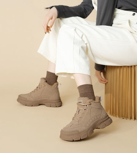 Women’s Non-Slip Snow Boots | Plus-Velvet Thickened Martin Style Winter Boots