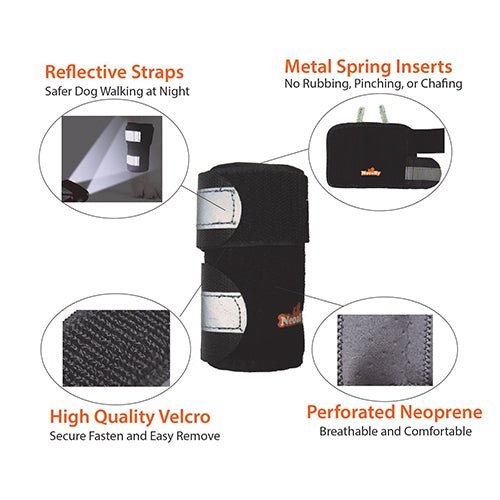 Load image into Gallery viewer, NeoAlly Dog Front Leg Brace with Reflective Straps - Metal Spring Inserts for Carpal Support (Pair)
