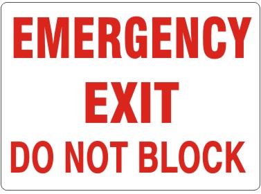 Load image into Gallery viewer, Emergency Exit Do Not Block
