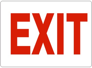 Load image into Gallery viewer, Exit sign red/white
