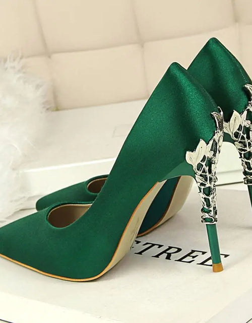 Load image into Gallery viewer, White Satin High Heels for Women - Stylish Pointed Shoes
