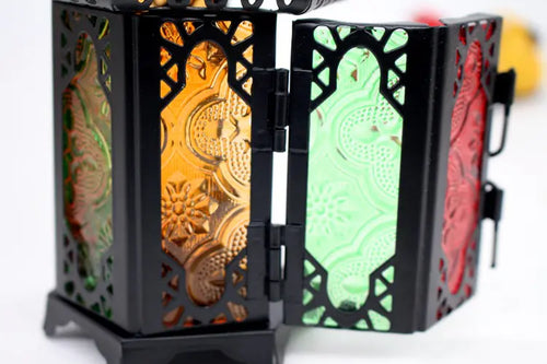 Load image into Gallery viewer, Classic Lantern Candle Holder with Iron and Glass
