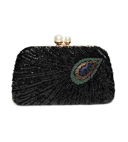 Vintage Beaded Sequin Clutch Purse Sparkly