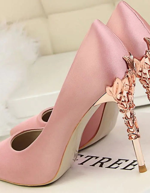 Load image into Gallery viewer, White Satin High Heels for Women - Stylish Pointed Shoes
