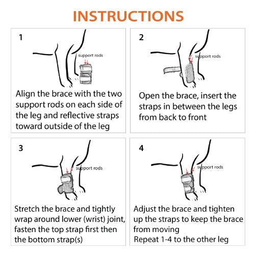 Load image into Gallery viewer, NeoAlly Dog Front Leg Brace with Reflective Straps - Metal Spring Inserts for Carpal Support (Pair)
