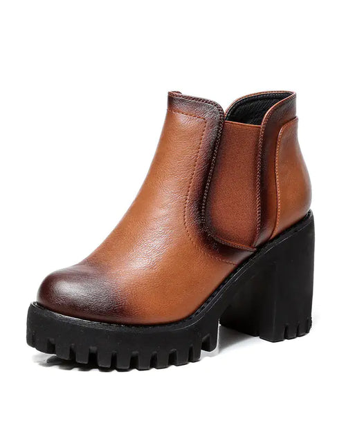 Load image into Gallery viewer, British Casual High Heels for Women with Thick Heel
