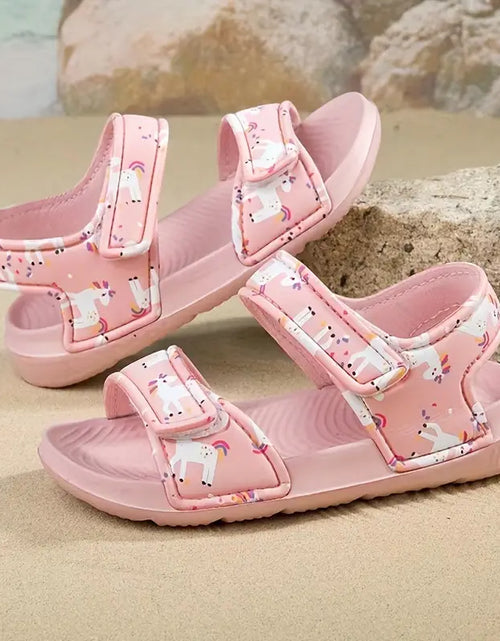 Load image into Gallery viewer, Trendy Girls Cartoon Print Non-Slip Summer Sandals
