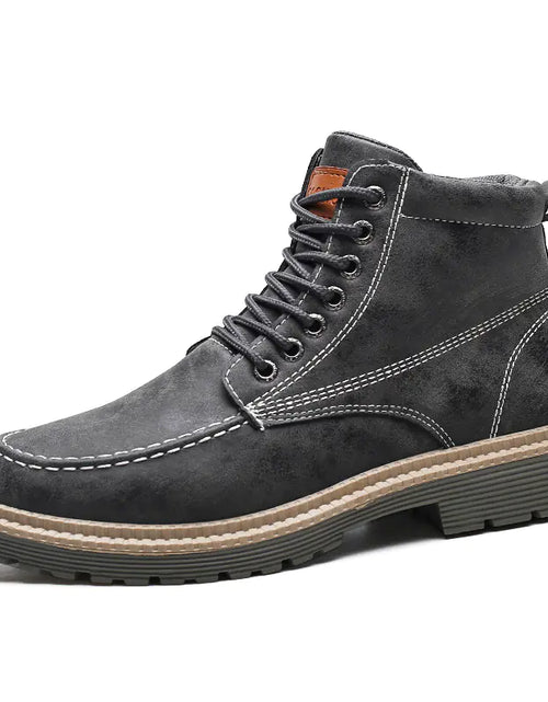 Load image into Gallery viewer, Men's Retro Fashion Casual Leather Tooling Boots

