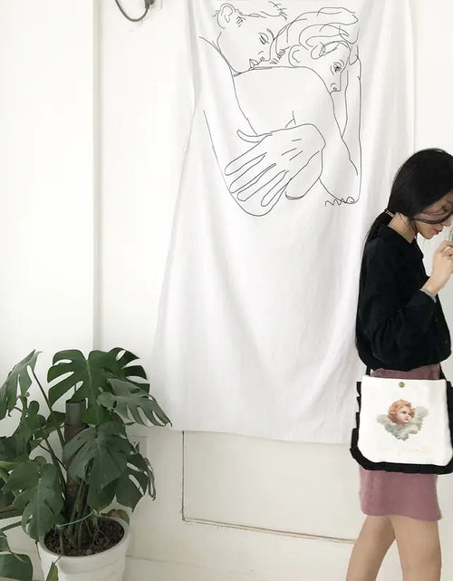 Load image into Gallery viewer, Mini Crossbody Coin Purse with Angel Print and Ruffles
