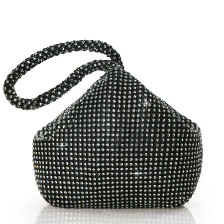 Rhinestone Clutch Evening Bags Sparkly Glitter Triangle Purse