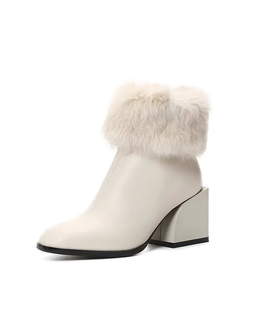 Load image into Gallery viewer, Genuine Leather Women's Boots with Chunky Heels
