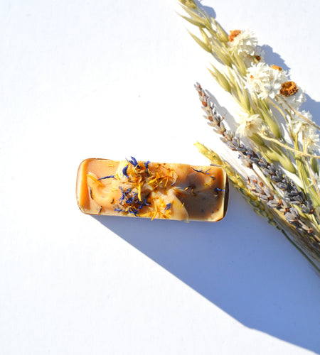 Lemon + Honey + Poppy Seed Handmade Tallow and Goat Milk Soap Bar