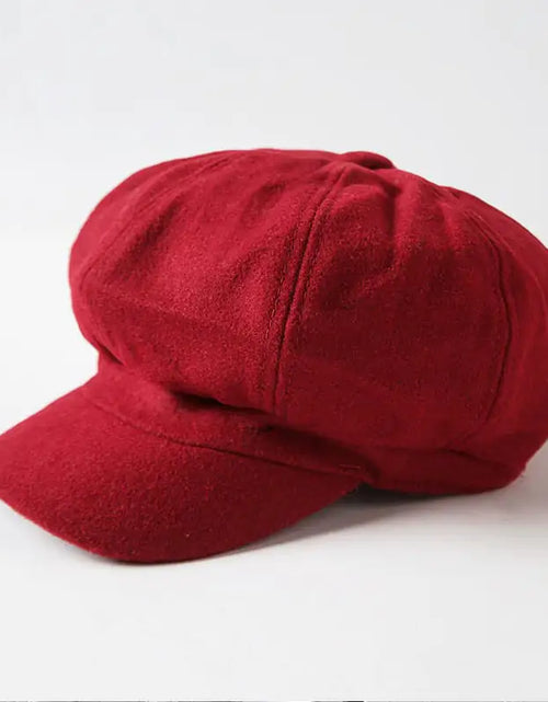 Load image into Gallery viewer, Octagonal Woolen Beret Hat for Casual Wear
