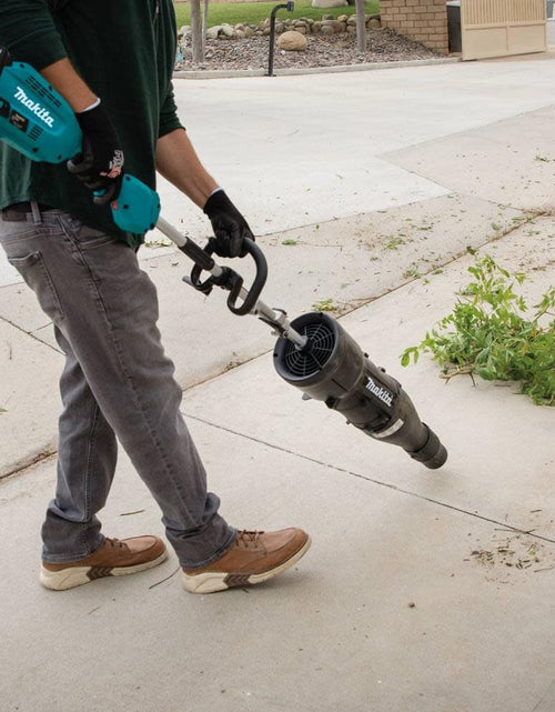 Load image into Gallery viewer, Makita XUX02SM1X3 18V LXT® Lithium-Ion Brushless Cordless Couple Shaft Power Head Kit w/ 13" String Trimmer &amp; Blower Attachments, with one battery (4.0Ah)
