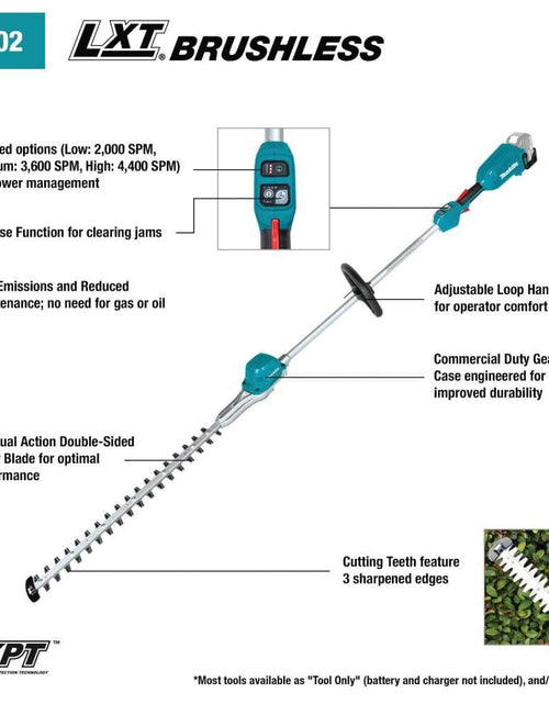 Load image into Gallery viewer, Makita XNU02T 18V LXT® Lithium-Ion Brushless Cordless 24" Pole Hedge Trimmer Kit (5.0Ah)
