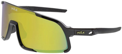 Load image into Gallery viewer, Hulk® HK4 Series Black Frame Safety Glasses Polarized Gold Mirror Lens MAX3® Scratch Resistant Coated
