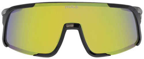 Load image into Gallery viewer, Hulk® HK4 Series Black Frame Safety Glasses Polarized Gold Mirror Lens MAX3® Scratch Resistant Coated
