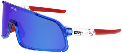 Load image into Gallery viewer, Hulk® HK4 Series Bomb Pop Frame Safety Glasses Polarized Blue Diamond Mirror Lens MAX3® Scratch Resistant Coated
