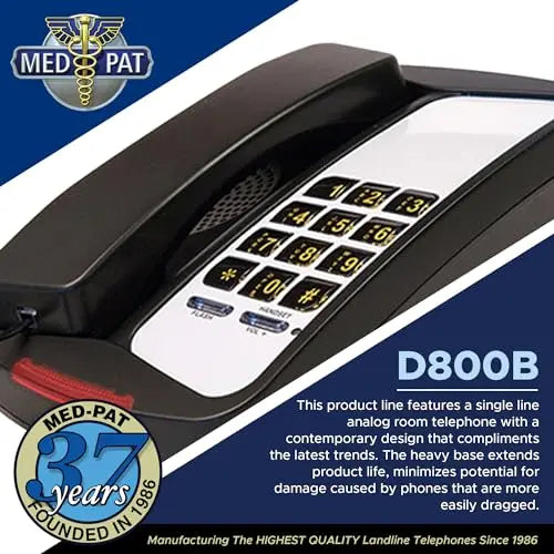 Load image into Gallery viewer, Med-Pat D800 Single Line Analog Desk Set Telephone
