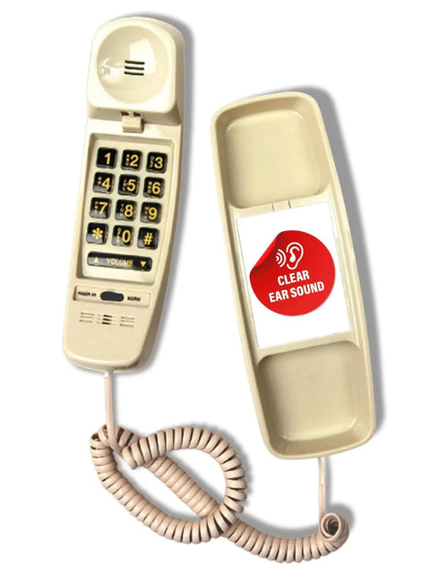 Load image into Gallery viewer, Med-Pat T-4 Trimline Telephone — Corded Amplified Phone, Wall-Mountable &amp; Hearing Aid Compatible for Seniors
