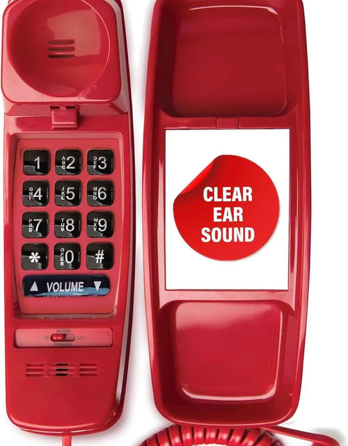 Load image into Gallery viewer, Med-Pat T-4 Trimline Telephone — Corded Amplified Phone, Wall-Mountable &amp; Hearing Aid Compatible for Seniors
