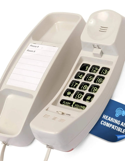 Load image into Gallery viewer, Med-Pat T1C Sleek Trimline Corded Telephone – Dove Gray | Wall-Mountable, Hearing Aid Compatible, Ring/In-Use Light
