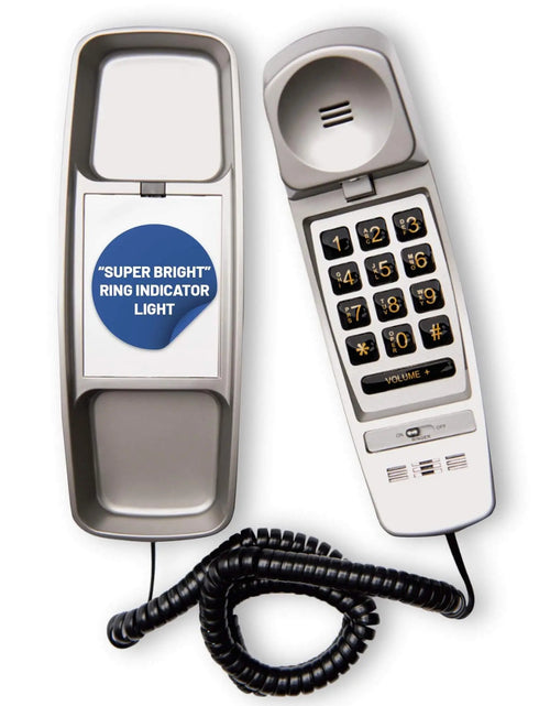 Load image into Gallery viewer, Med-Pat TL-460 Trimline Landline Phone – Wall Mount, Volume Boost, Lighted Ring for Seniors

