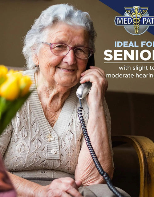 Load image into Gallery viewer, Med-Pat TL-460 Trimline Landline Phone – Wall Mount, Volume Boost, Lighted Ring for Seniors
