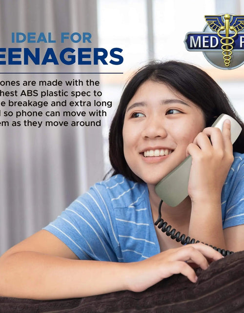Load image into Gallery viewer, Med-Pat TL-460 Trimline Landline Phone – Wall Mount, Volume Boost, Lighted Ring for Seniors

