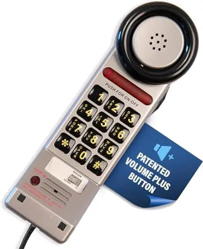 Load image into Gallery viewer, Med-Pat XL3060 Pewter Landline Phone – Volume Boost, Visual Ring Light, Hearing Aid Compatible
