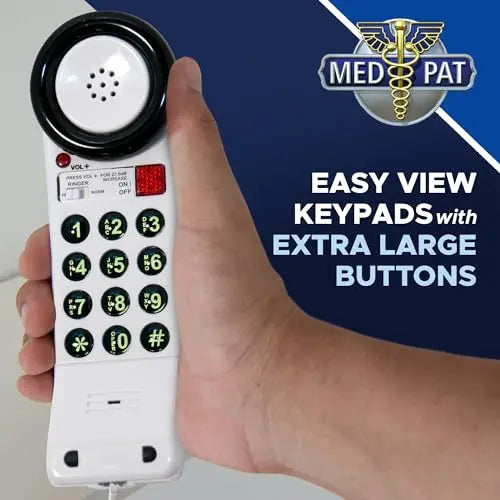 Load image into Gallery viewer, Med-Pat XL88Q One-Piece Phone – Extra-Loud Volume, Visual Ring, Water-Resistant, Hearing Aid Compatible
