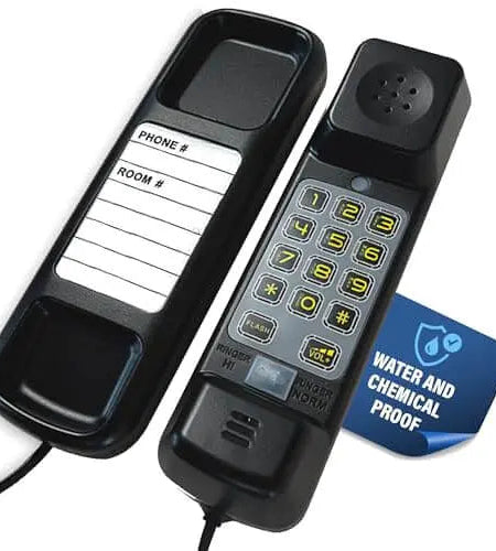 Med-Pat TL-WP Waterproof Trimline Phone – Perfect for Bathrooms, Kitchens, Outdoors