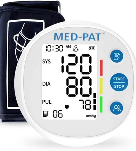 Med-Pat BP-R Round Blood Pressure Monitor | Automatic Digital BP Machine – FDA Cleared