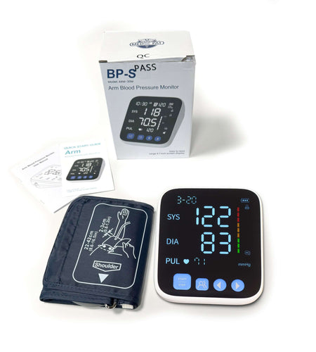 Med-Pat BP-S Arm Blood Pressure Monitor – FDA Cleared, Easy-to-Read Display & One-Touch Operation