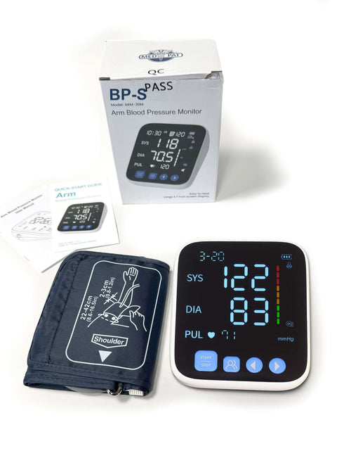 Load image into Gallery viewer, Med-Pat BP-S Arm Blood Pressure Monitor – FDA Cleared, Easy-to-Read Display &amp; One-Touch Operation
