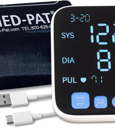Med-Pat BP-S Arm Blood Pressure Monitor – FDA Cleared, Easy-to-Read Display & One-Touch Operation