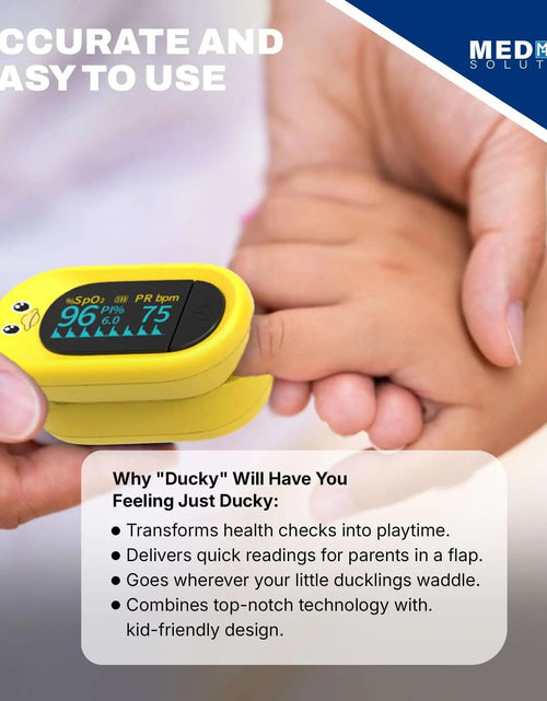 Load image into Gallery viewer, Med-Pat “Ducky” PXC-1 Kids Pulse Oximeter | Fast SpO₂ &amp; Heart Rate | FSA/HSA Eligible
