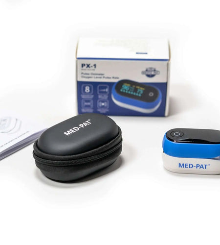Med-Pat PX-1 Fingertip Pulse Oximeter | Accurate SpO₂ & Pulse Rate Monitor – FDA Approved, FSA/HSA Eligible