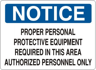 Load image into Gallery viewer, Notice - Proper Personal Protective Equipment Required Beyond This Point
