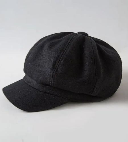 Octagonal Woolen Beret Hat for Casual Wear