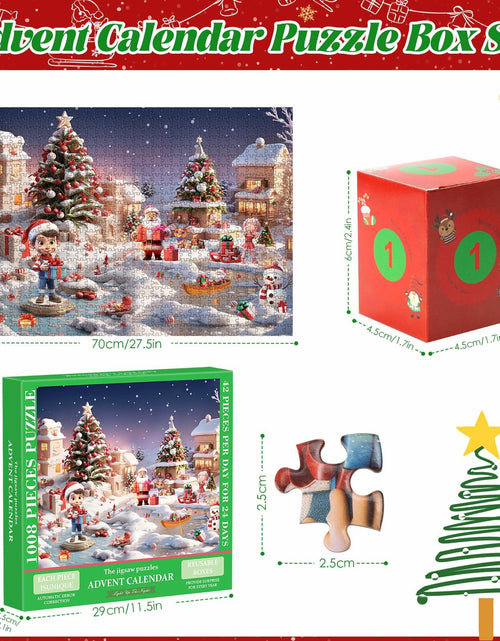 Load image into Gallery viewer, Puzzle Advent Calendar for Kids and Adults, 1008 Pieces 24 Days Countdown
