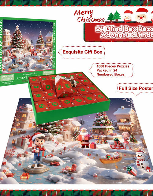 Load image into Gallery viewer, Puzzle Advent Calendar for Kids and Adults, 1008 Pieces 24 Days Countdown
