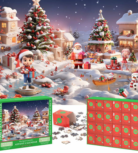Puzzle Advent Calendar for Kids and Adults, 1008 Pieces 24 Days Countdown