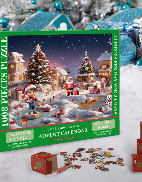 Load image into Gallery viewer, Puzzle Advent Calendar for Kids and Adults, 1008 Pieces 24 Days Countdown
