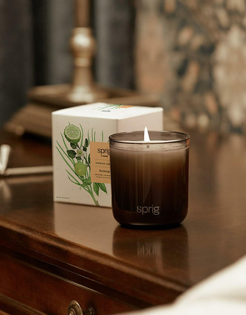 Load image into Gallery viewer, Sprig by Kohler Recharge Aromatherapy Candle with Bergamot and Lemongrass - 8 oz
