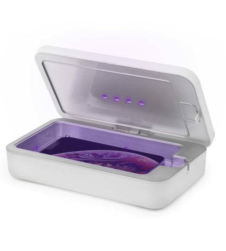 UV Sanitizer Box with Wireless Charger| Phone Screen Disinfecting (Brown)
