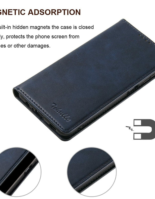 Load image into Gallery viewer, TOHULLE for Google Pixel 6 Case, Vintage Wallet Case Card Holder - Blue
